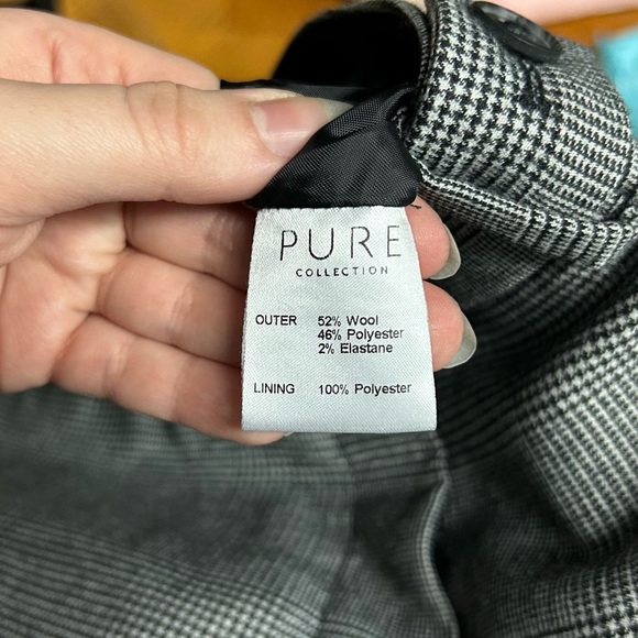Pure Collection Houndstooth Printed Wool Pants - Picture 9 of 10